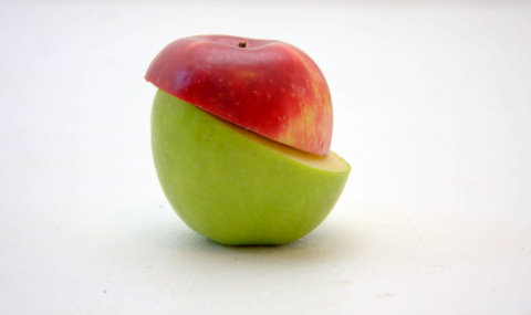 Two apple halves_Nina Matthews